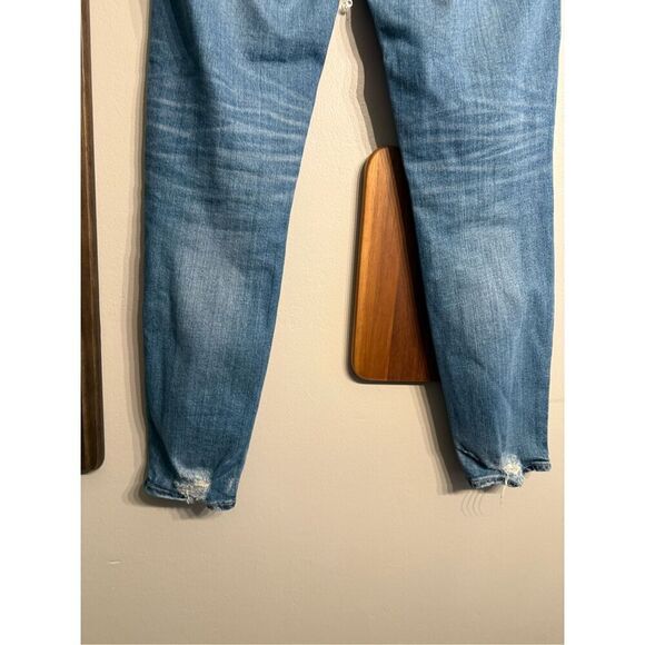Moussy Vintage Blue Denim Stretch Distressed Skinny Jeans Medium Wash Size 27 - Picture 4 of 5